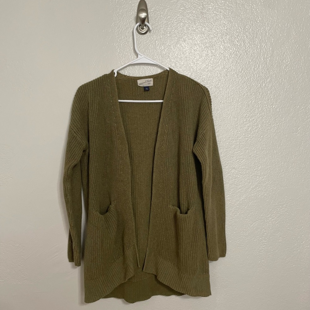 Universal Thread Green Open Front Cardigan